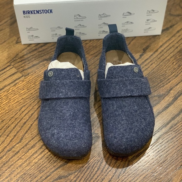New Birkenstock Zermatt HL Kids Wool Felt Dark Blue Size 34 - Picture 2 of 9